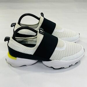 Sorel Kinetic Impact Strap Shoes Womens 9.5 White Black Yellow Slip On Sneakers